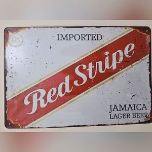 Red Stripe metal sign- New